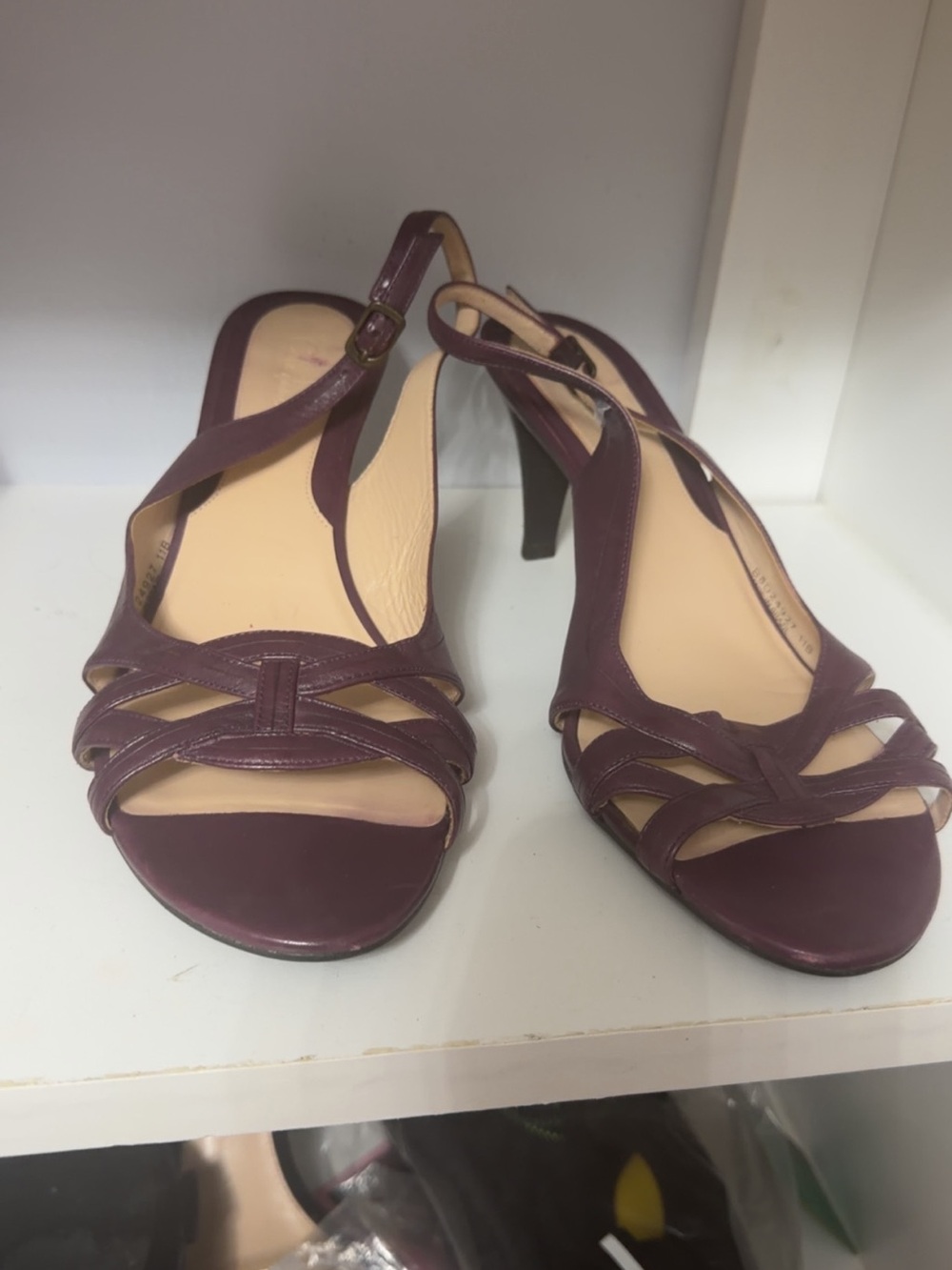 Cole Haan Plum Slingback Strappy Heels